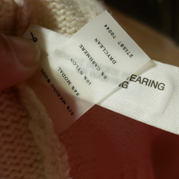 Ann Taylor cashmere wool blend turtleneck color block sleeveless sweater - Picture 7 of 7